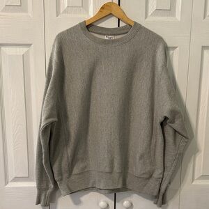 Champion Heather Gray Reverse Weave Sweatshirt Sz L
